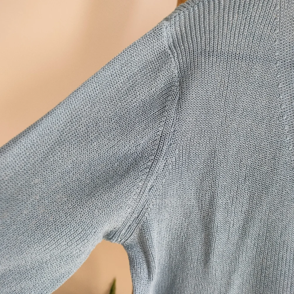 🎂 Bell Sleeve Light Blue Cardigan - Picture 12 of 15